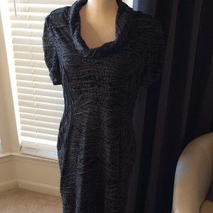 Black and Gray Sweater dress